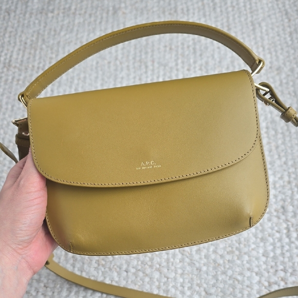 A.P.C. Sarah Shoulder Mini Crossbody Olive